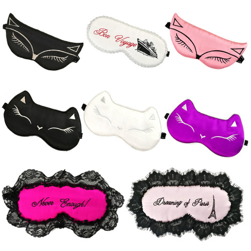 遮光睡眠透气狐狸可调节真丝眼罩