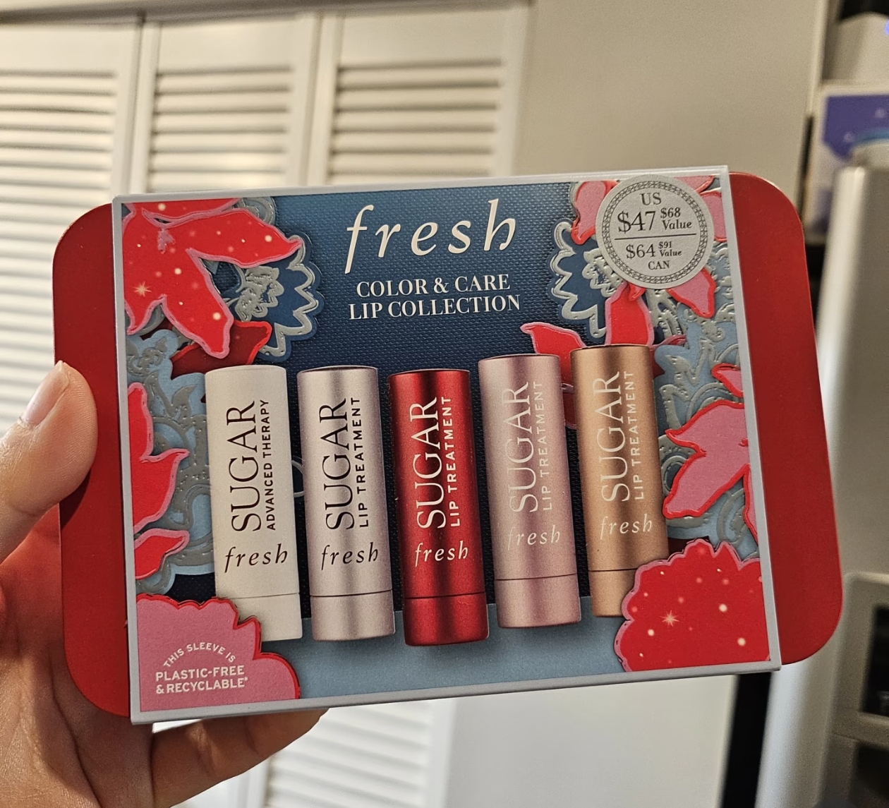 现货Fresh 馥蕾诗润唇膏限定套装拆卖玫瑰粉修护澄糖口红 2.2g