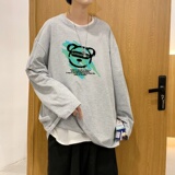 C2828P30长袖t恤男ins潮牌男生体恤宽松打底衫内搭上衣服春衣纯棉，男装T恤，星座510A-1