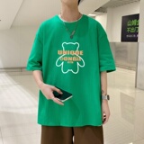 T3585P25已！重磅短袖T恤港风体恤衫男男士克莱因蓝半袖T恤，男装T恤，星座510A-1