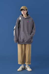 L2364P48中性模特新款卫衣男装宽松港风日系外套连帽衣服宽松卫衣图片