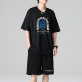 TZ3502休闲运动套装轻奢时尚感男士短袖t恤男夏季薄款潮牌短裤，男装休闲套装，星座510A-1