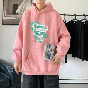 L2826P48秋卫衣2023秋新款港风ins连帽套头印花卫衣外套学生男女图片