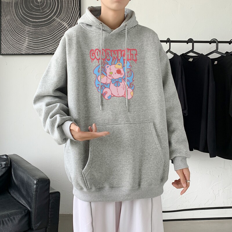 L2545P48延续潮流元素潮趣文字字母印花常规款连帽卫衣男,男装卫衣,星座510A-1