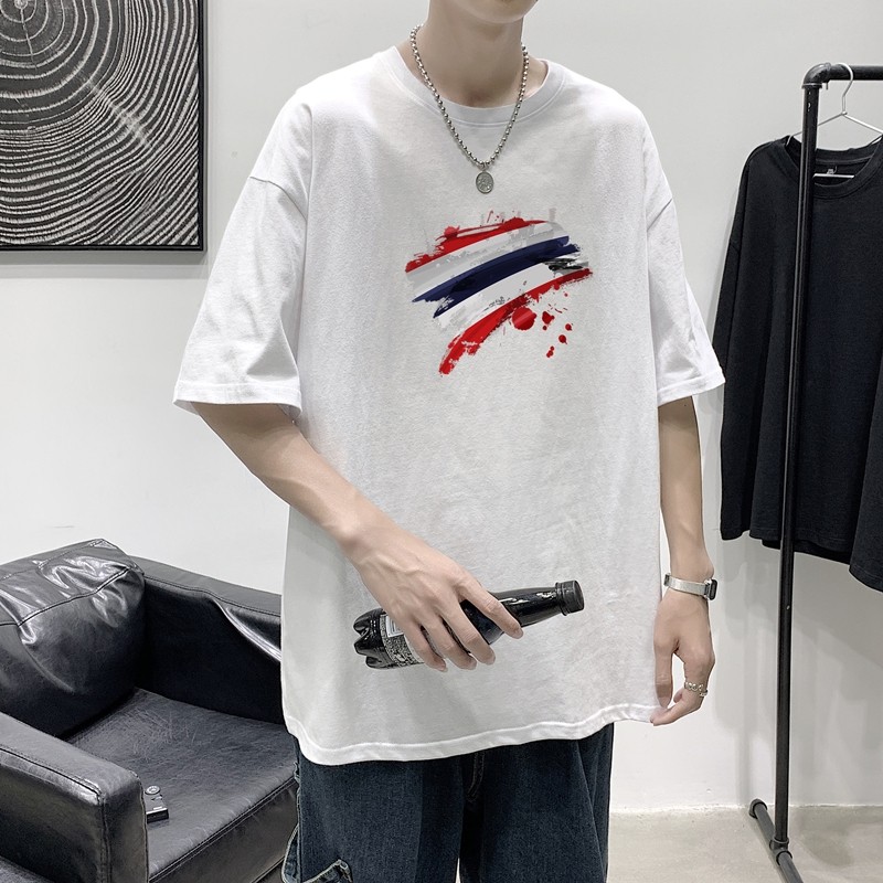 2022港风夏季宽松男女情侣短袖T恤XZ1102-1-T1686-P25,男装T恤,星座510A-1