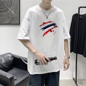 2022港风夏季宽松男女情侣短袖T恤 XZ1102-1-T1686-P25图片