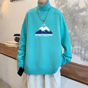 MG2810P65秋冬季潮流百搭高领毛衣男内搭打底衫潮牌ins纯色针织衫图片