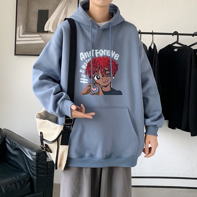 LD5675P38男潮ins春秋季男生衣服美式重磅卫衣男oversize小众高街,男装卫衣,星座510A-1