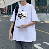 T3357P25克莱因蓝T仓库一件起正常配送中男港风T恤落肩款宽松T恤，男装T恤，星座510A-1