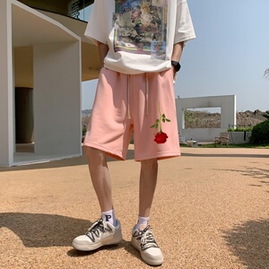 DD3527休闲夏季短裤男六分短裤百搭沙滩篮球大码宽松户外时尚图片