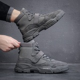 X2436P39新款男士秋季棉靴加棉潮流马丁靴高帮保暖皮靴工装鞋靴子，男鞋马丁靴，星座614-1