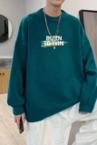 MD2700P55印花毛衣男秋季潮牌ins宽松慵懒高领针织衫潮流圆领线衣，男装针织衫/毛衣，星座510A-1