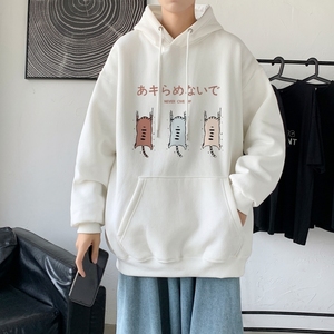 L2838P48秋卫衣2023秋新款港风ins连帽套头印花卫衣外套学生男女图片