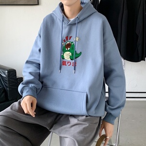 L2850P48秋冬新款卫衣男装宽松港风日系外套连帽衣服宽松卫衣图片