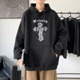 LD5674P38十字架卫衣男春秋季潮ins宽松痞帅高街重磅潮牌美式复古，男装卫衣，星座510A-1