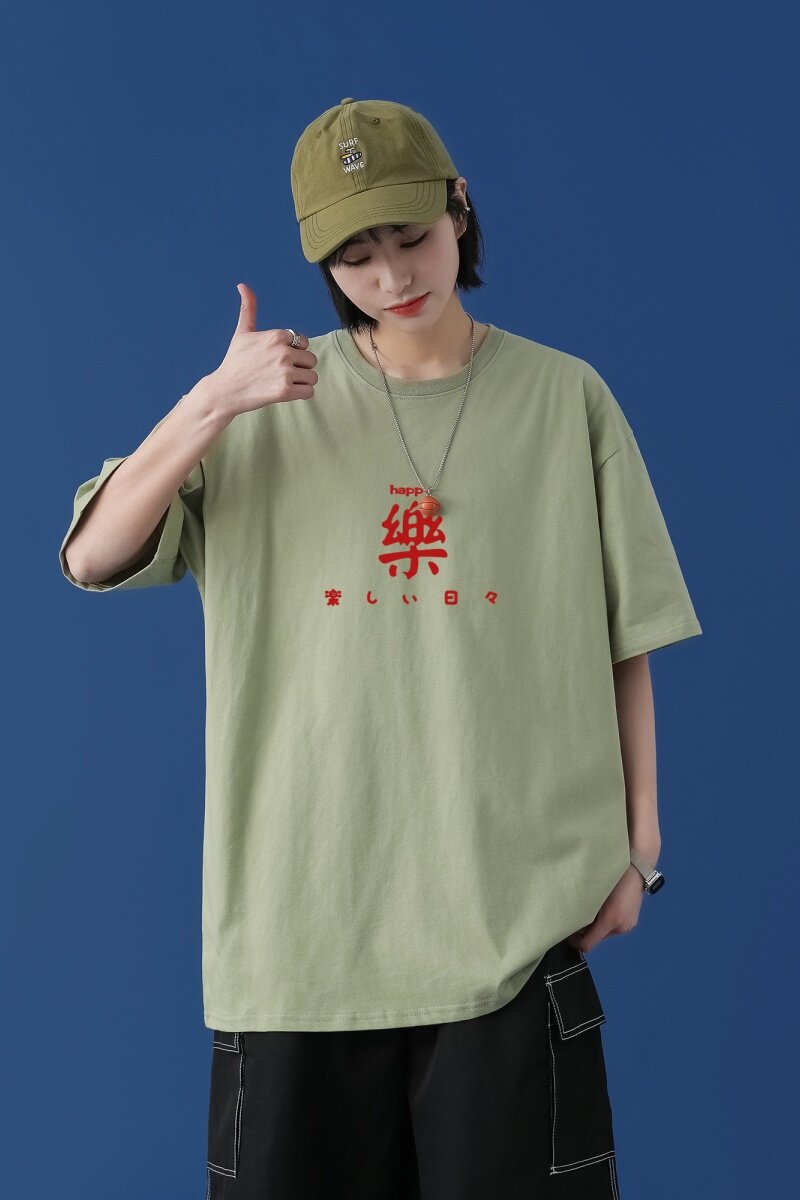 T2298P25中性模特短袖ins潮牌潮流薄款衣服港风宽松圆领半袖体恤,男装T恤,星座510A-1