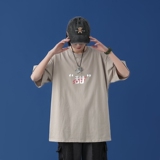 T1678P25@中性风夏装新款简单字母印花宽松版圆领短袖T恤，男装T恤，星座510A-1