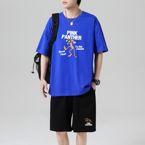 TZ3511休闲运动套装轻奢时尚感男士短袖t恤男夏季薄款潮牌短裤图片