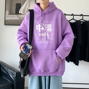 L2755P48秋装2023新款潮趣印花学生潮流男女情侣连帽卫衣图片