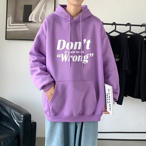 LD5677P38连帽卫衣男小清新潮流ins帽衫春秋季加套轻熟风字母印花图片