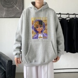 LD5671P38宽松学生美式复古印花卫衣男连帽高街潮牌潮流运动休闲，男装卫衣，星座510A-1