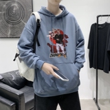 L1561P45春装中性情侣大码加厚印花卫衣潮流港风连帽宽松休闲帽衫，男装卫衣，星座510A-1