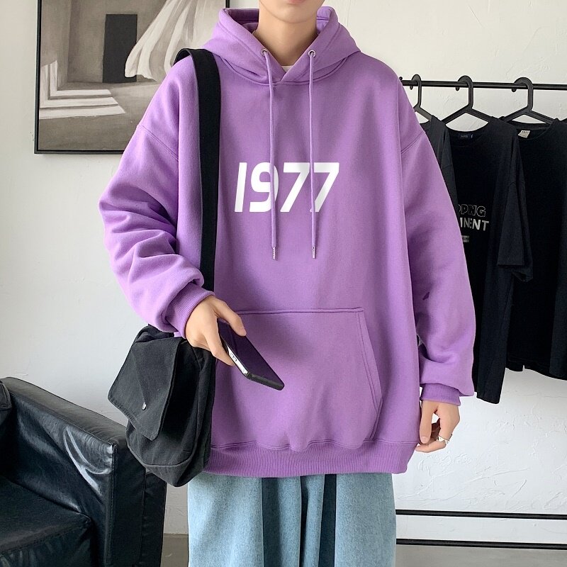 LD5670P382023秋季新款男百搭宽松设计感男个性印花抽绳连帽卫衣,男装卫衣,星座510A-1