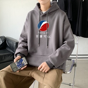 L2463P48港风 2022秋冬新款大码潮男连帽情侣卫衣男连帽外套图片