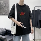 2021港风夏季宽松男女情侣短袖T恤XZ1102-1-T1707-P25，男装T恤，星座510A-1