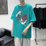 T2197P25港风室内！21夏季潮流男士短袖T恤宽松半袖体恤衫，男装T恤，星座510A-1