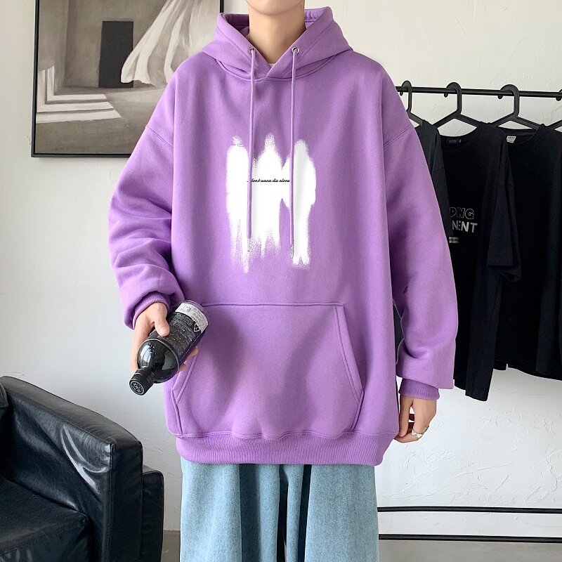 LD5676P38潮牌嘻哈美式oversize高街情侣重磅帽衫青少连帽卫衣男,男装卫衣,星座510A-1