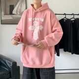 LD5674P38宽松痞帅高街重磅潮牌美式复古十字架卫衣男春秋季潮ins，男装卫衣，星座510A-1