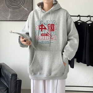 L2755P48新款2022秋冬连帽卫衣男大码运动帽衫宽松薄外套卫衣图片