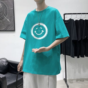 2021港风夏季宽松男女情侣短袖T恤 XZ1102-1-T1680-P25图片