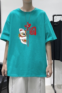 T2206P25港风室内短袖t恤男ins潮牌小众宽松夏季半袖衣服原宿港风图片