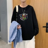 C2616P30长袖t恤男士2022夏新款纯棉美式涂鸦春秋打底衫潮牌港风，男装T恤，星座510A-1