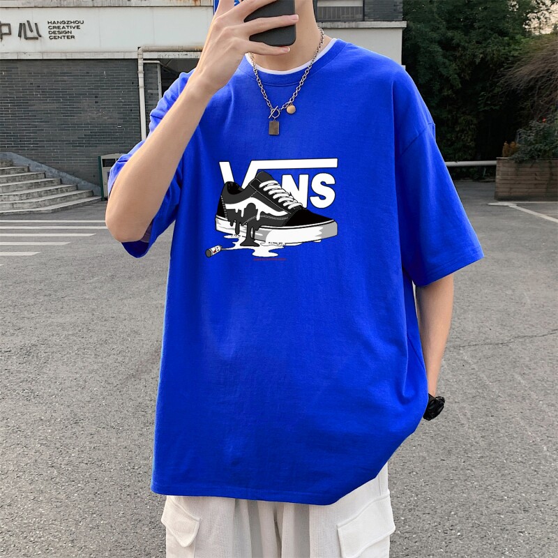 T3357P25男港风T恤落肩款宽松T恤克莱因蓝T仓库一件起正常配送中,男装T恤,星座510A-1