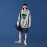 L2826P48中性模特2021外套男卫衣秋新款港风ins连帽套头印花卫衣，男装卫衣，星座510A-1