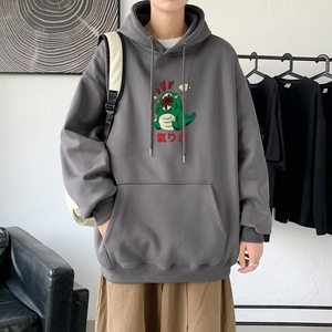 L2850P48秋季上新休闲连帽百搭韩潮外套卫衣男情侣装连帽卫衣图片