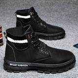 X2723P38秋新款男增高复古工装百搭潮靴子男靴马丁靴韩版高帮男鞋，男鞋马丁靴，星座614-1