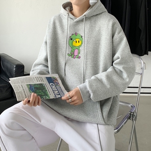 L2547P48秋卫衣2021港风ins外套学生男女连帽套头涂鸦印花卫衣图片
