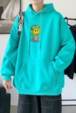 L2547P48秋季上新休闲连帽百搭韩潮外套卫衣男情侣装连帽卫衣，男装卫衣，星座510A-1