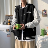 BQ3229P75港风潮牌休闲宽松夹克男潮胸前小标印花棒球服外套男，男装夹克，星座510A-1