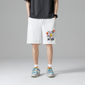 DK3524P40日系宽松抖音高品质纯棉运动五分短裤宽松短裤男生短裤图片
