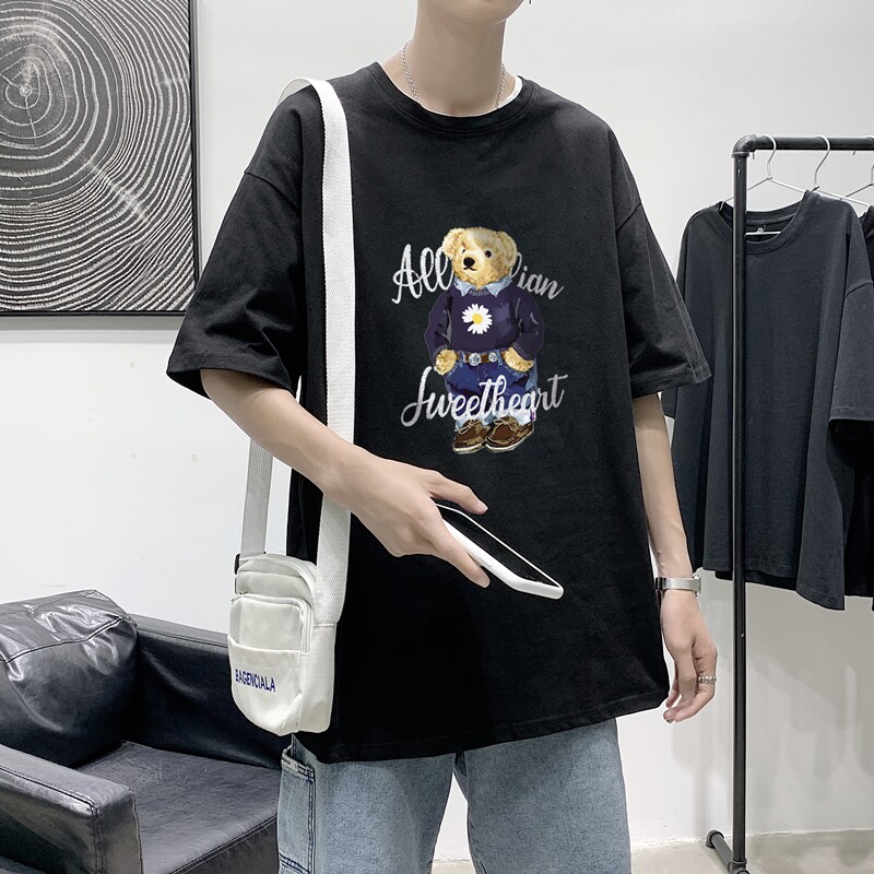 2021港风夏季宽松男女情侣短袖T恤XZ1102-1-T1679-P25,男装T恤,星座510A-1