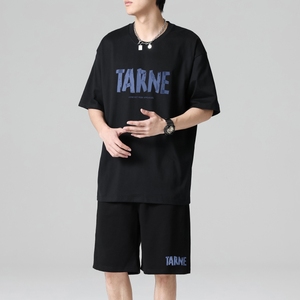 TZ3513休闲运动套装轻奢时尚感男士短袖t恤男夏季薄款潮牌短裤图片