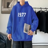 LD5670P38宽松设计感男个性印花抽绳连帽卫衣2023秋季新款男百搭，男装卫衣，星座510A-1