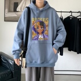 LD5671P38男连帽高街潮牌潮流运动休闲宽松学生美式复古印花卫衣，男装卫衣，星座510A-1