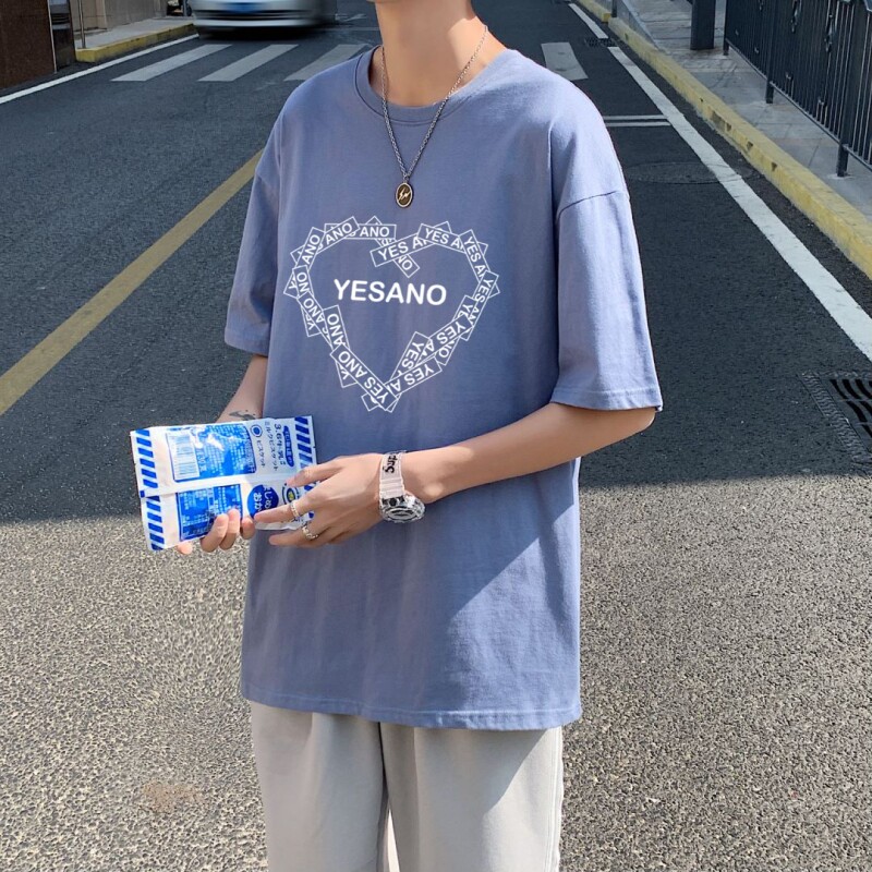 T3326P25男港风T恤落肩款宽松T恤克莱因蓝T仓库一件起正常配送中,男装T恤,星座510A-1