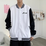 BQ3227P75港风潮牌休闲宽松夹克外套男男潮胸前小标印花棒球服，男装夹克，星座510A-1